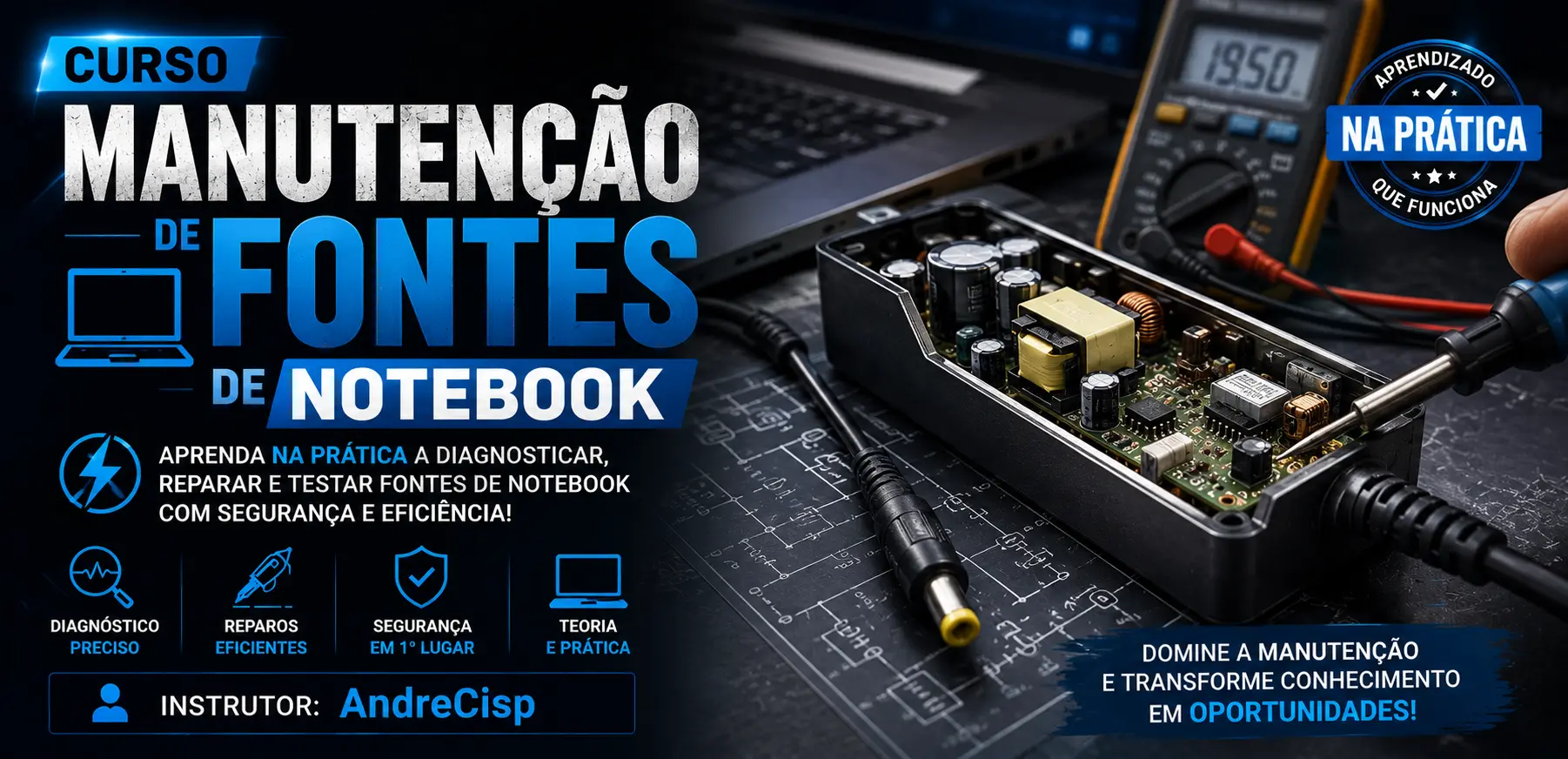 Manutenção de Fonte de Notebook
